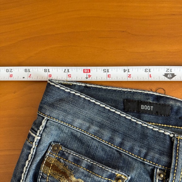 CJ Black Mens Bootcut Jeans Denim Distressed Medium Wash Size‎ 36/32 - Picture 5 of 12